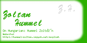zoltan hummel business card